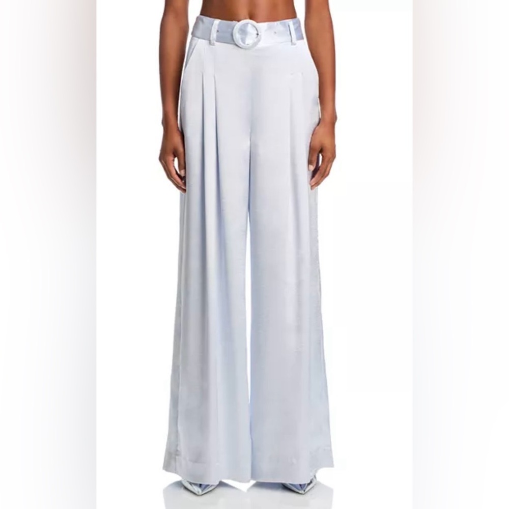 NWOT Cinq à Sept Hammered Satin Wide-Leg Pants size 0